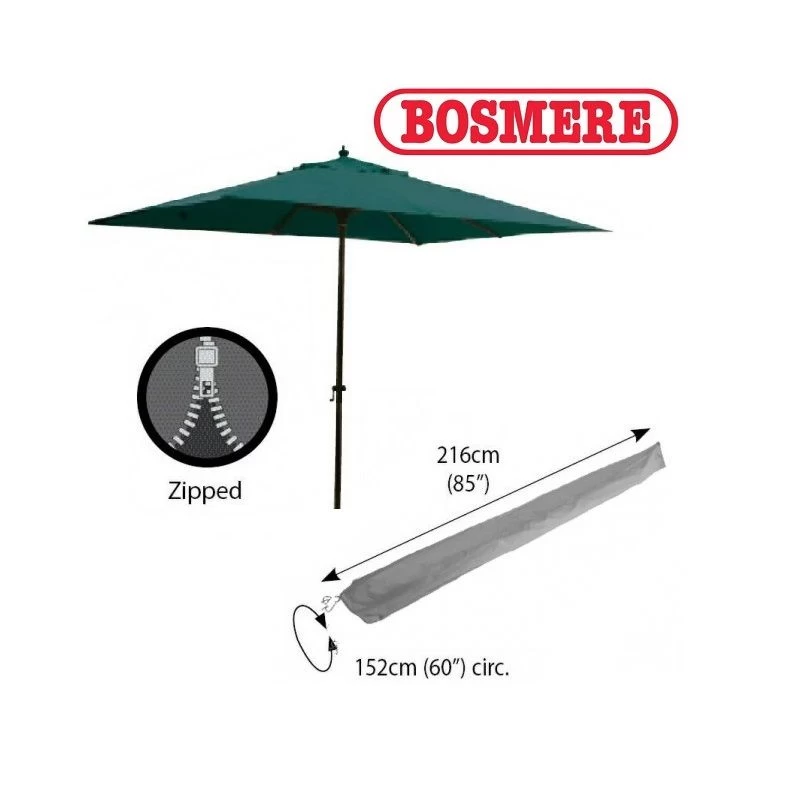 Bosmere U596 - Giant Parasol Cover with Zip Thunder Grey Bosmere U596 - Giant Parasol Cover With Zip Thunder Grey -Garden Goodies Shop Bosmere U596 Giant Parasol Cover with Zip Thunder Grey
