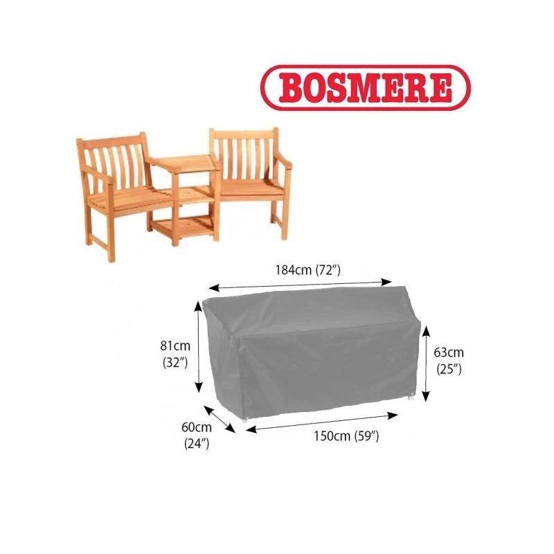 Bosmere U620 - Conversation Seat Cover Thunder Grey Bosmere U620 - Conversation Seat Cover Thunder Grey -Garden Goodies Shop Bosmere U620 Conversation Seat Cover Thunder Grey